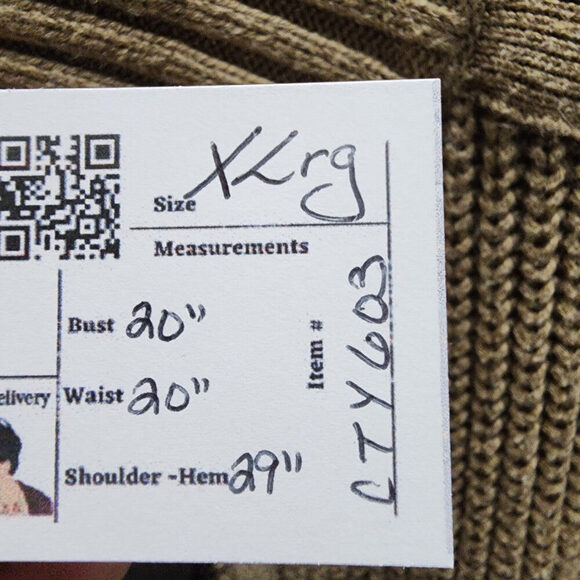 Tommy Hilfiger Brown Cotton Ribbed Knit Zip Up Jacket Size XL - Picture 9 of 9